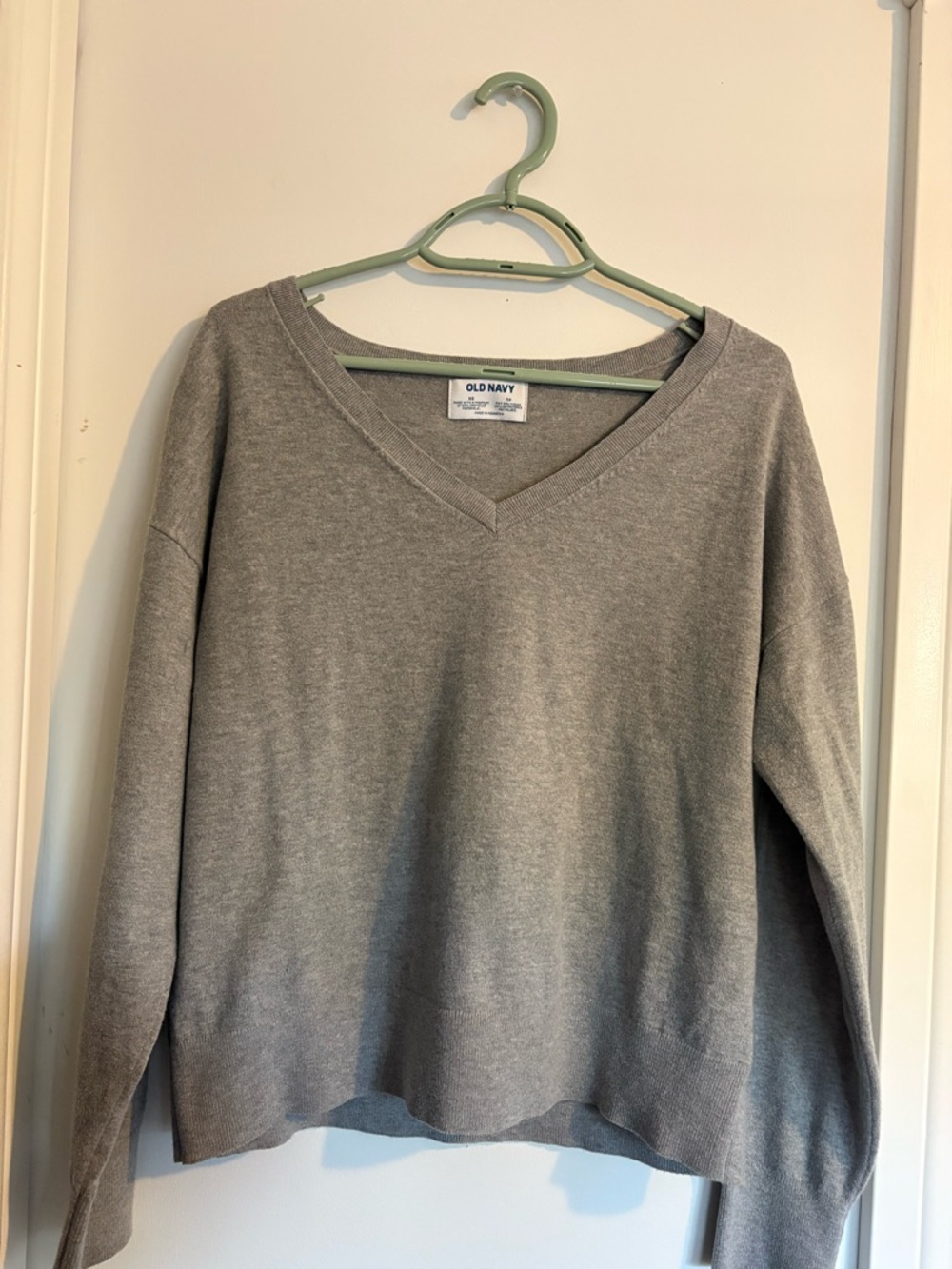 Grey V-Neck Sweater